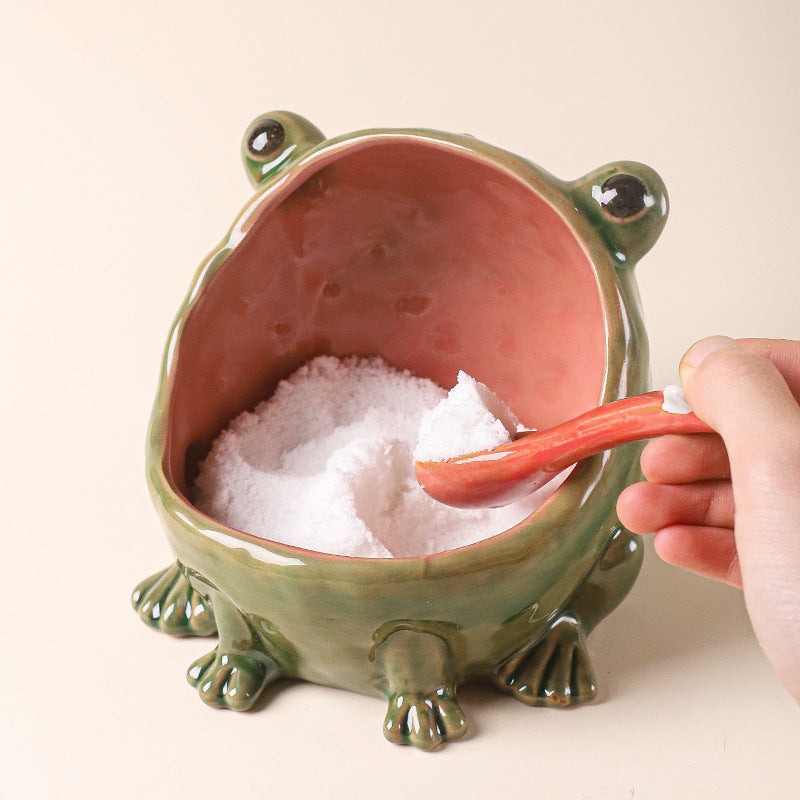 Big-mouthed Frog -Storage Canister for Kitchen, Home, Table Decoration and Ornament