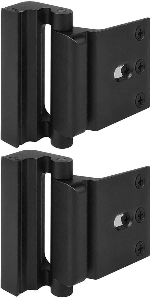 2 Pack home Security Child Proof Door Safety Locks from Inside Withstands 800lbs, Top Flip Door Latch Lock Extra Night Door Locks