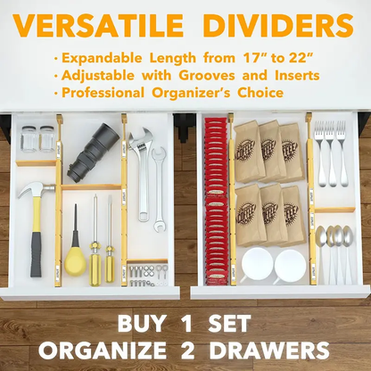 Bamboo Drawer Dividers-Expandable Organization for Home