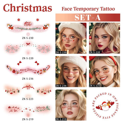 8 Sheets Glitter Freckles Holographic Stickers-Accessories for Party Festival Daily Makeup
