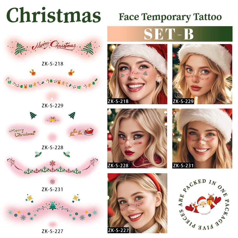 8 Sheets Glitter Freckles Holographic Stickers-Accessories for Party Festival Daily Makeup