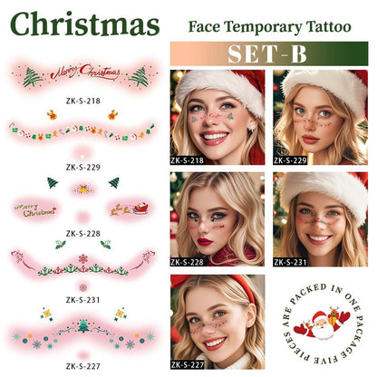 8 Sheets Glitter Freckles Holographic Stickers-Accessories for Party Festival Daily Makeup