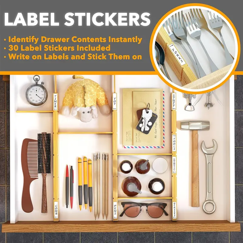 Bamboo Drawer Dividers-Expandable Organization for Home