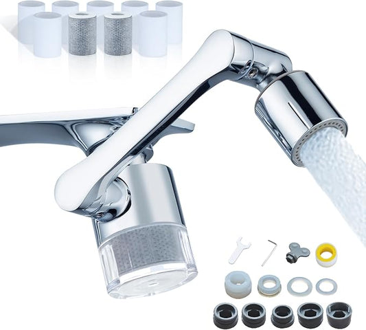 Water Filter for Sink Faucet Extender Aerator, Reduce Chlorine 1080° Rotating