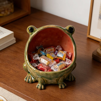 Big-mouthed Frog -Storage Canister for Kitchen, Home, Table Decoration and Ornament