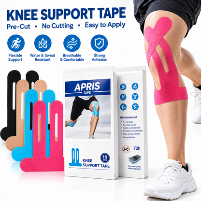 Precut Tape- Breathable Elastic Athletic Muscle Tape Strips Flexible , 10 Pcs , Pain & Stability