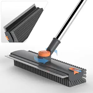 3-in-1Long Handle FloorScrub Brush withsqueegee