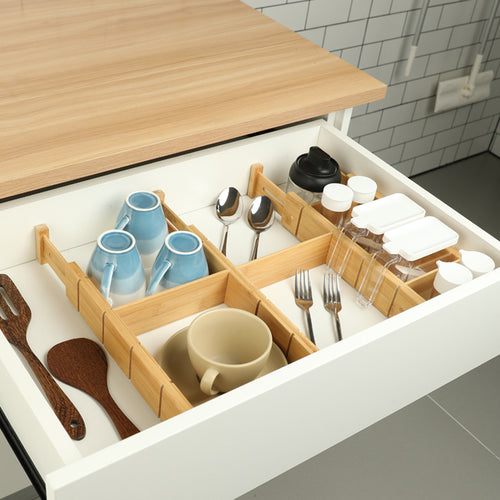 Bamboo Drawer Dividers-Expandable Organization for Home