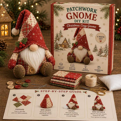 Patchwork Doll DIY Kit-Complete Hand Sewing Crafting Materials