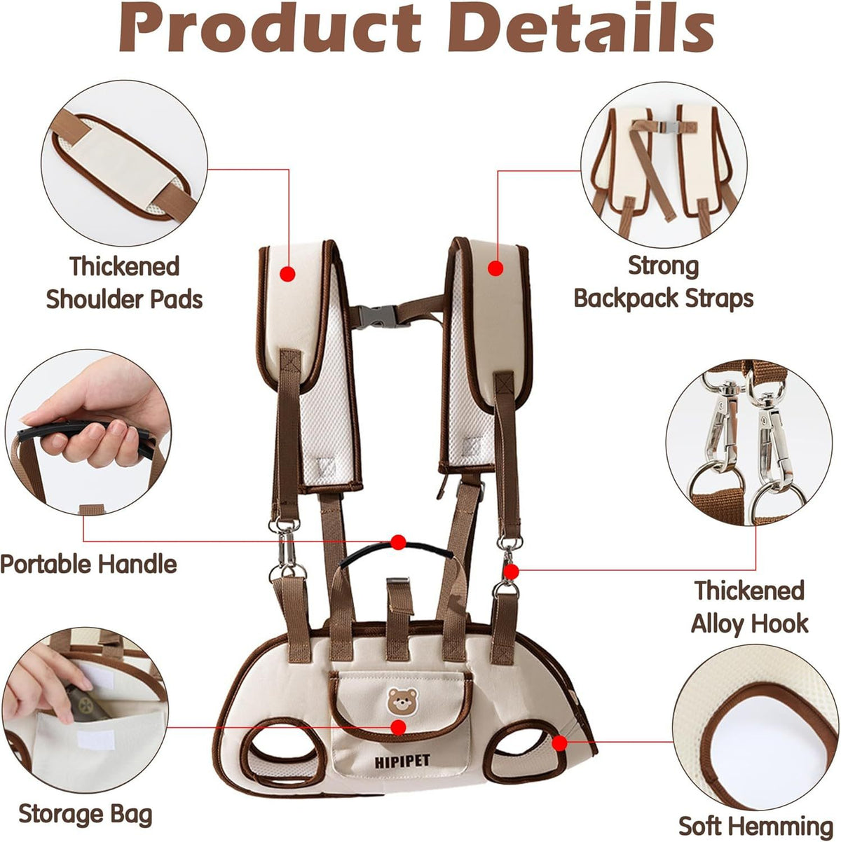 2-in-1 Convertible Pet Carrier Backpack,Shoulder Straps with Matching Leash for Pets