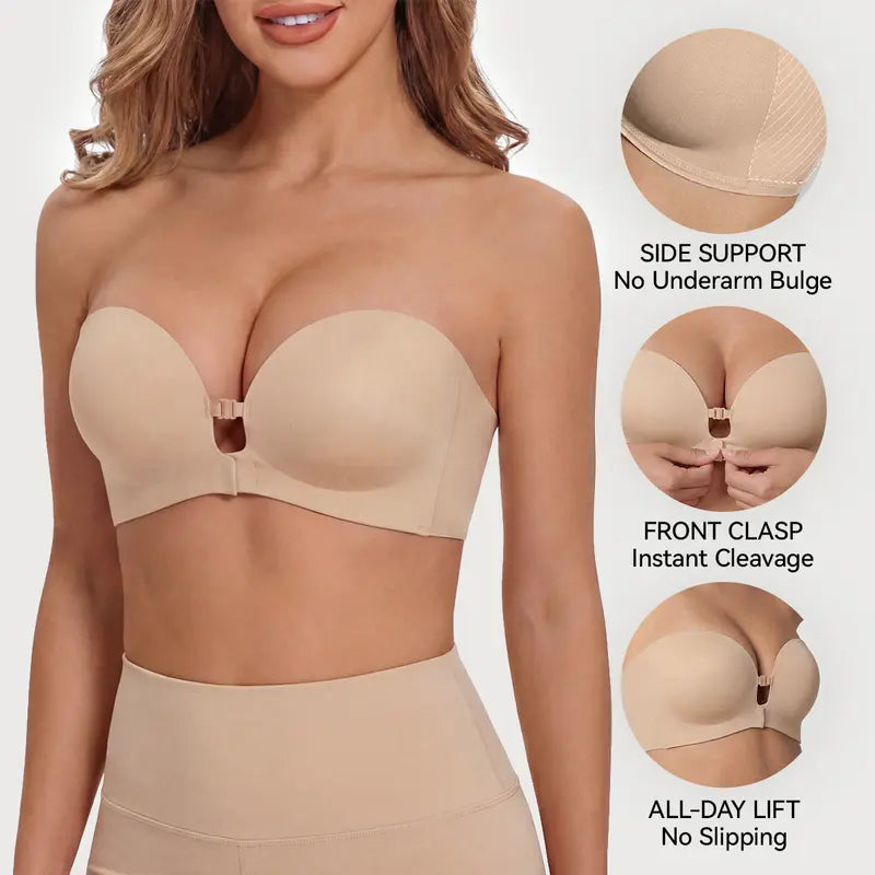 💜Seamless Front Closure Bra With Adjustable Straps