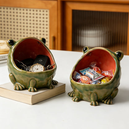 Big-mouthed Frog -Storage Canister for Kitchen, Home, Table Decoration and Ornament