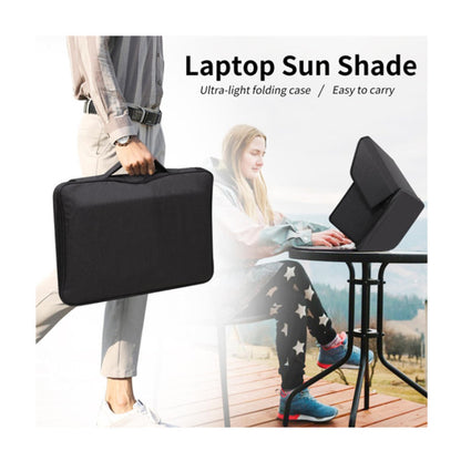 Outdoor Laptop Sunshade, 2-IN-1 Foldable Portable Protective Case