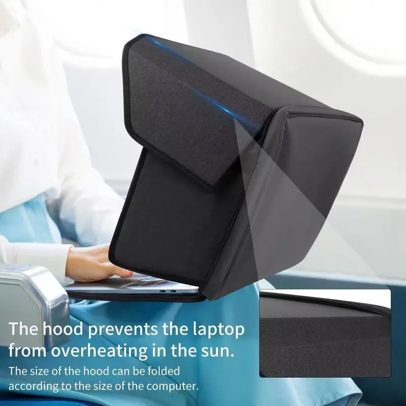 Outdoor Laptop Sunshade, 2-IN-1 Foldable Portable Protective Case