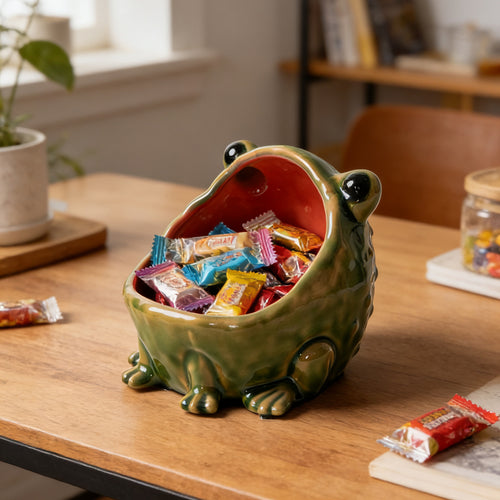 Big-mouthed Frog -Storage Canister for Kitchen, Home, Table Decoration and Ornament