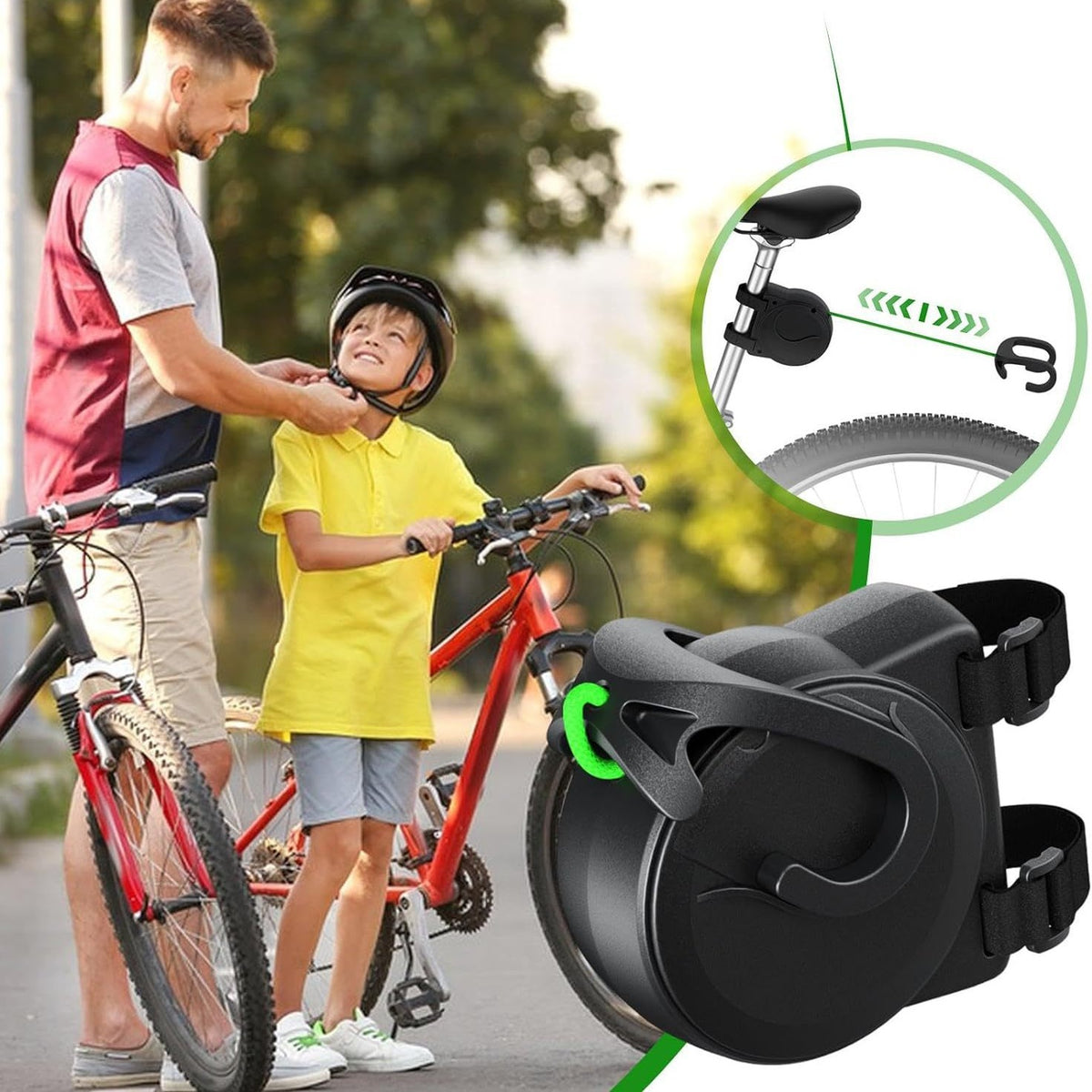 Outdoor Cycling Trailer Tools for Bike, Portable Mountain Bike Parent-Child Pull Traction Rope,