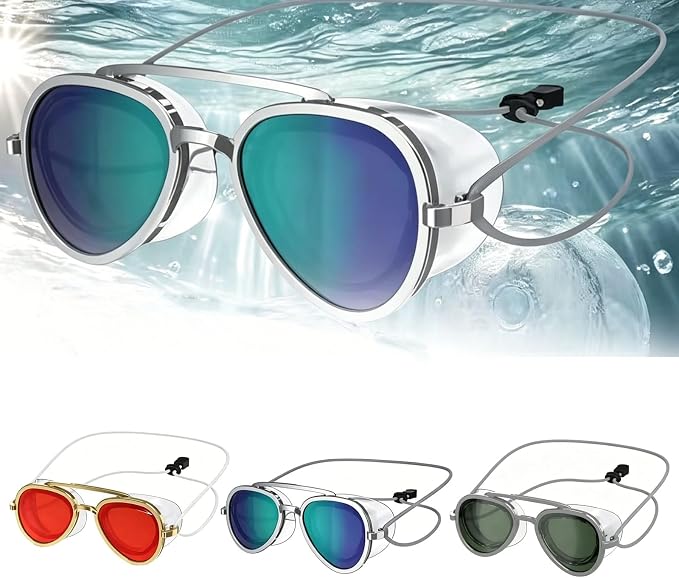 Anti-Fog SwimmingGoggles - UV Protection,Wide View, Leakproof IAdult Swim Glasses