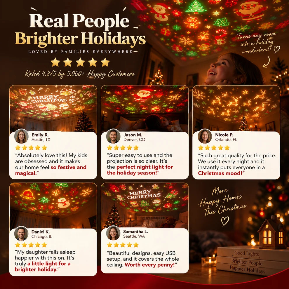LifeAtEase™ Christmas Projector