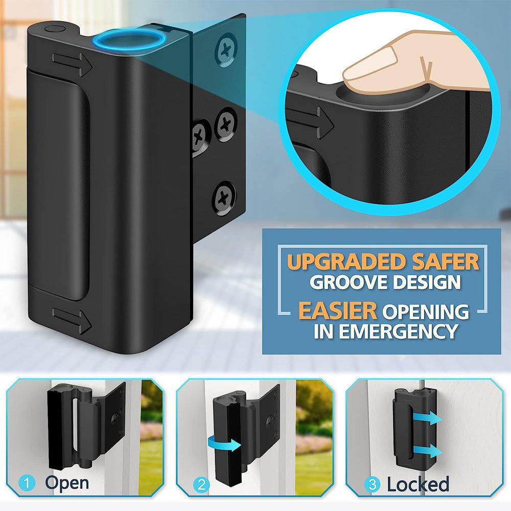 2 Pack home Security Child Proof Door Safety Locks from Inside Withstands 800lbs, Top Flip Door Latch Lock Extra Night Door Locks