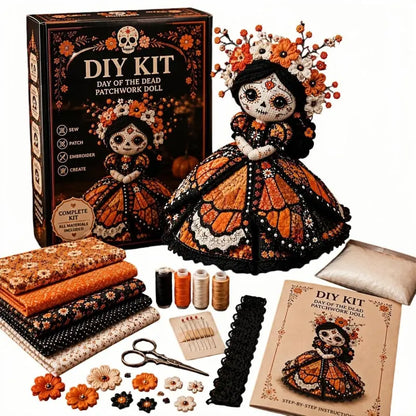 Patchwork Doll DIY Kit-Complete Hand Sewing Crafting Materials