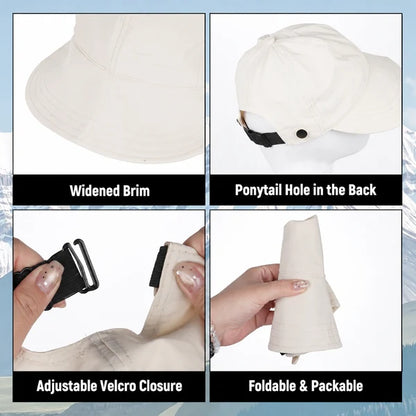 Women's Wide Brim Sun Visor Hat