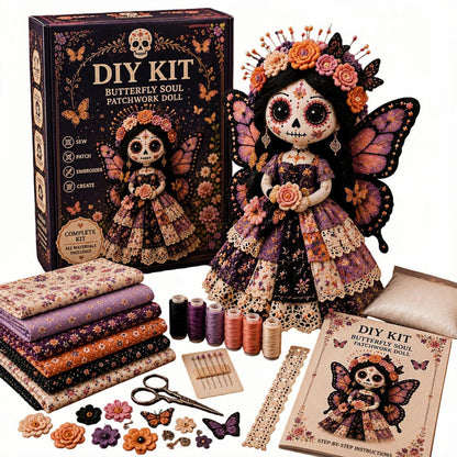 Patchwork Doll DIY Kit-Complete Hand Sewing Crafting Materials