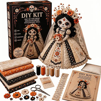 Patchwork Doll DIY Kit-Complete Hand Sewing Crafting Materials