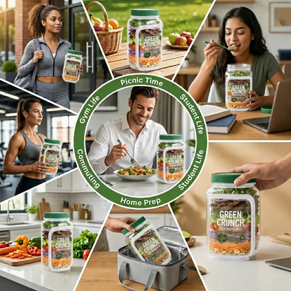 Plastic Salad Pod Portable Salad Bowl with Leakproof Dressing Container