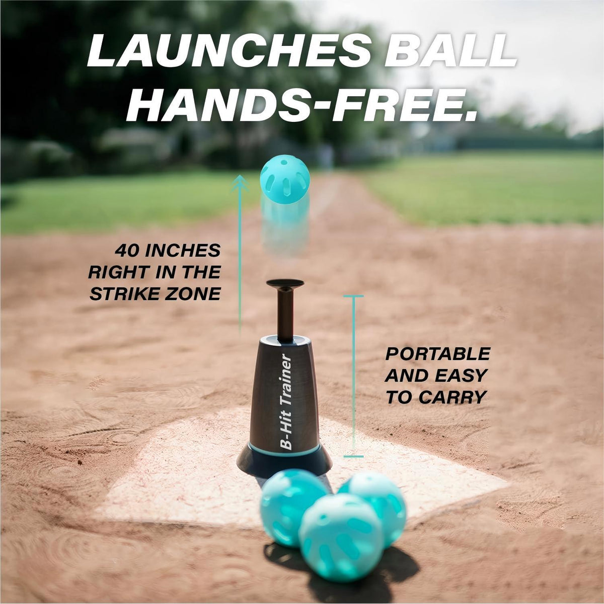 Sports Tee Popper – Baseball Batting Trainer, No Pitcher Needed