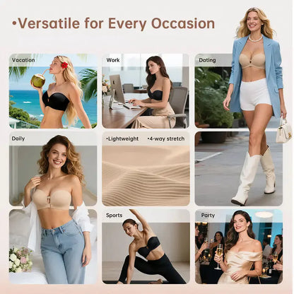 💜Seamless Front Closure Bra With Adjustable Straps