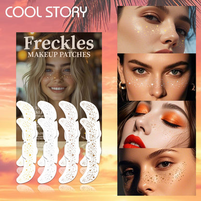 8 Sheets Glitter Freckles Holographic Stickers-Accessories for Party Festival Daily Makeup