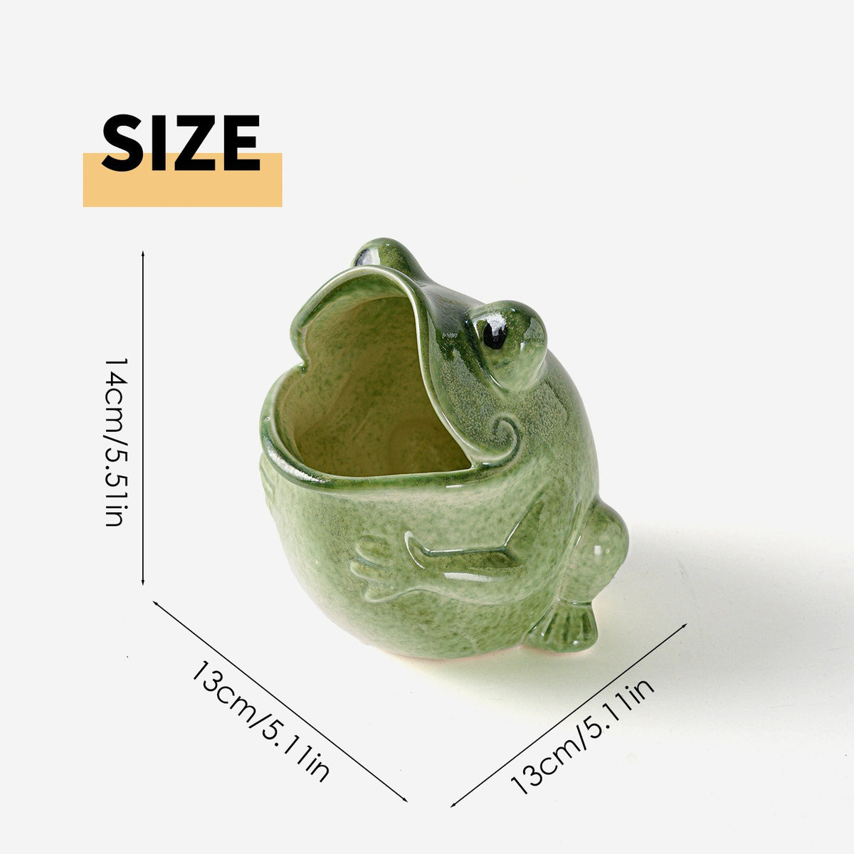 Big-mouthed Frog -Storage Canister for Kitchen, Home, Table Decoration and Ornament