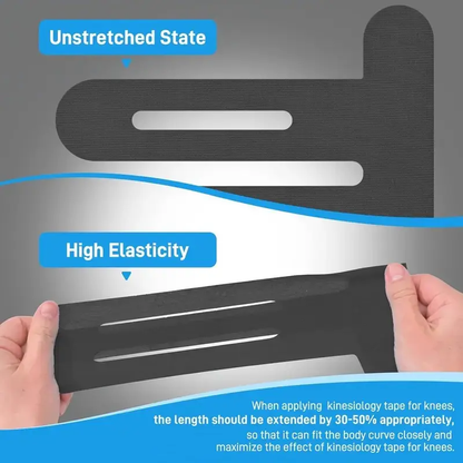 Precut Tape- Breathable Elastic Athletic Muscle Tape Strips Flexible , 10 Pcs , Pain & Stability